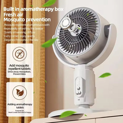 Tower Fan Electric Fan Air Turbine Circulation Fan Floor Fan Adjustable Height Shaking Head Five-Speed Adjustment Silent Fan