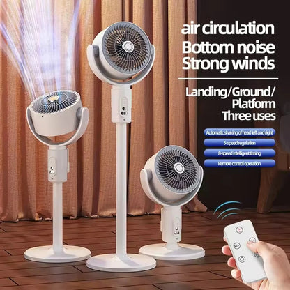 Tower Fan Electric Fan Air Turbine Circulation Fan Floor Fan Adjustable Height Shaking Head Five-Speed Adjustment Silent Fan